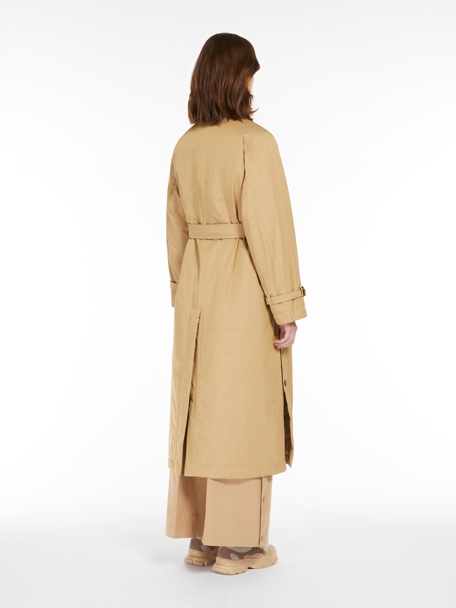 TRAFOI Reversible water-repellent cotton trench coat - 4