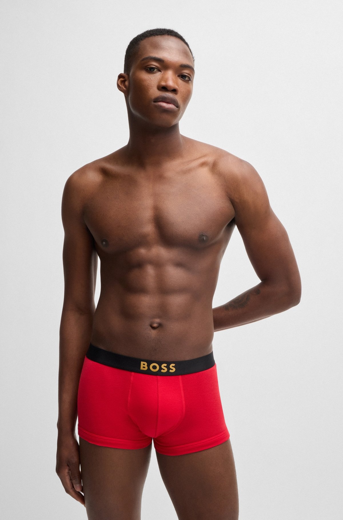 TWO-PACK OF COTTON TRUNKS WITH METALLIC LOGOS - 6