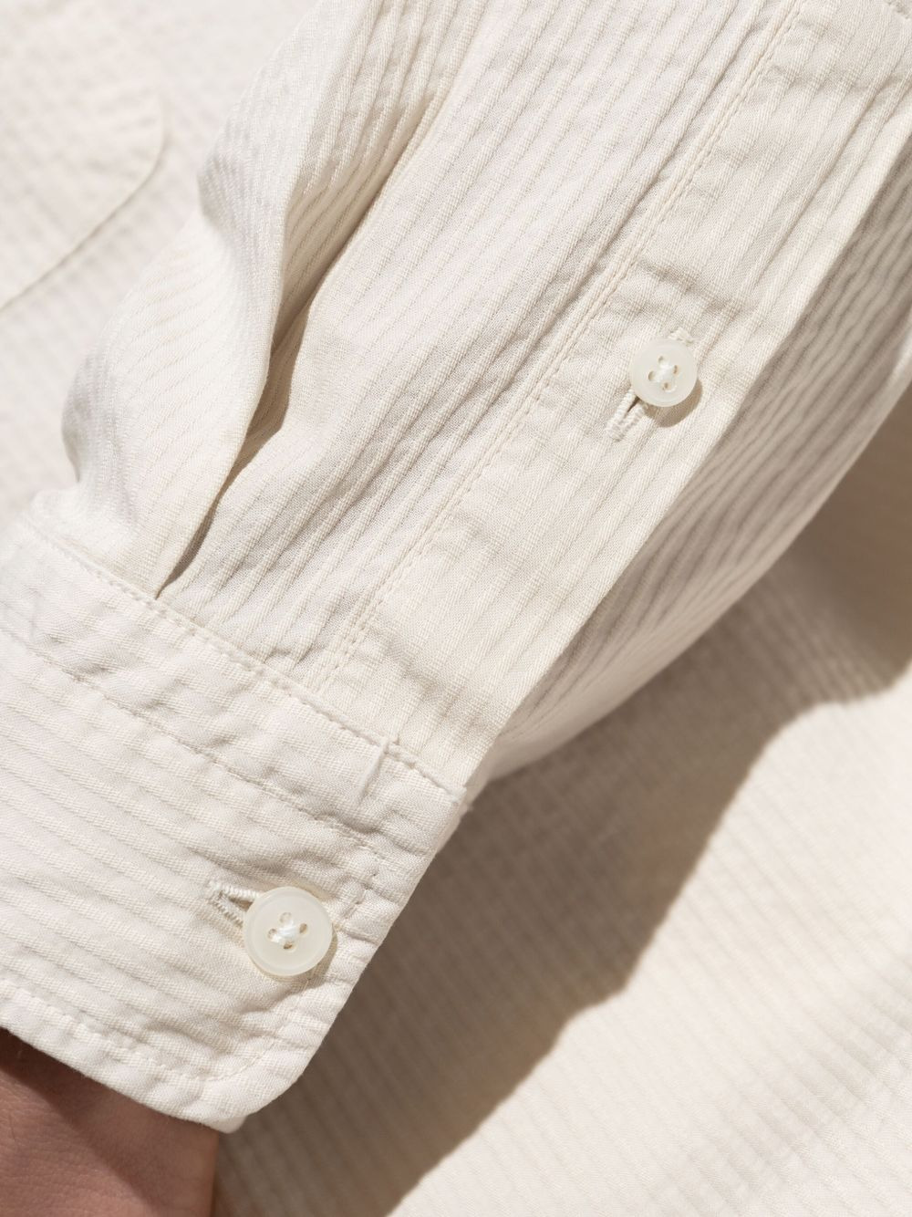 textured chest-pocket shirt - 5