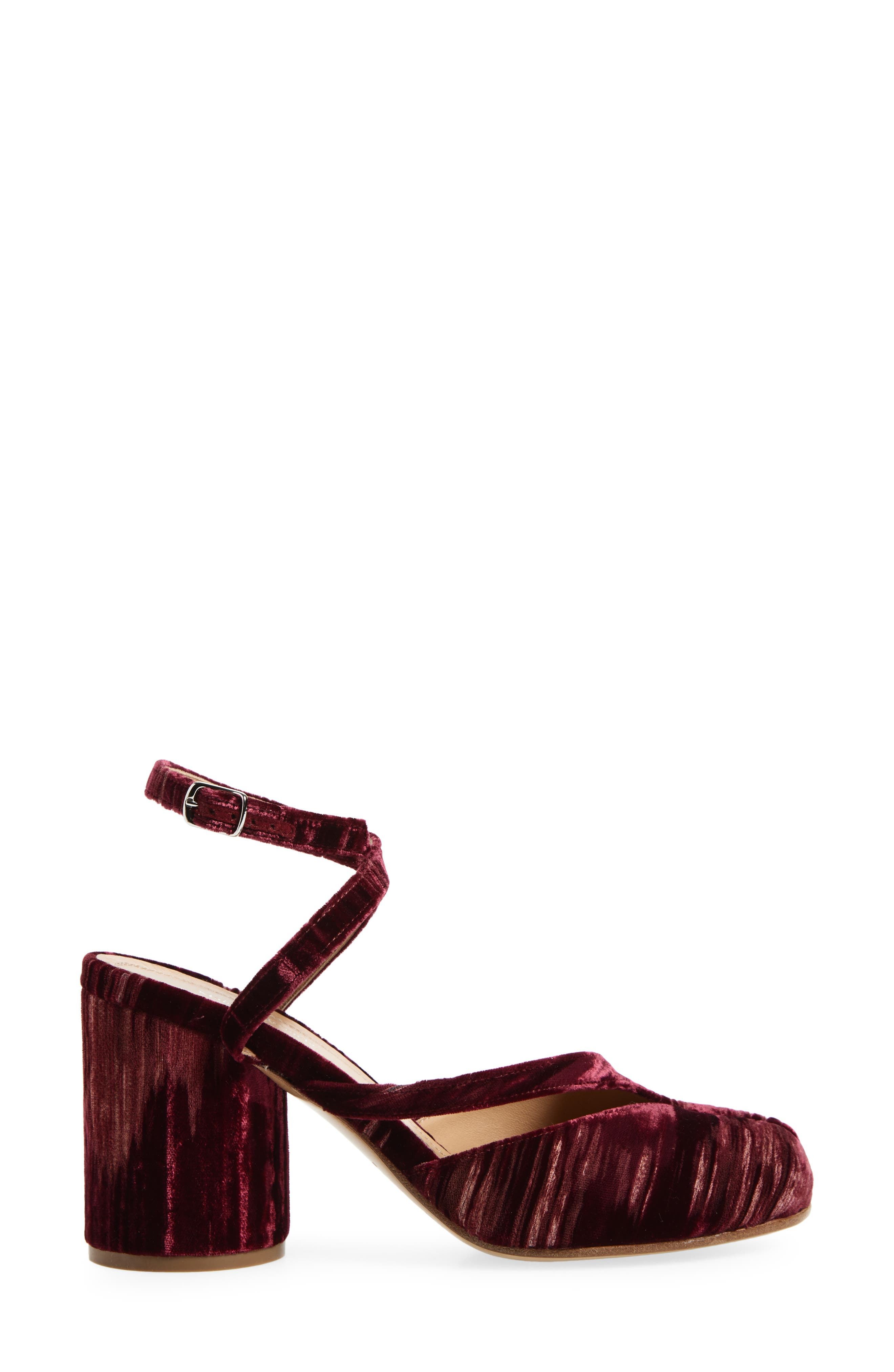 Maison Margiela Tabi Ankle Strap Pump in Cordovan Red at Nordstrom - 3