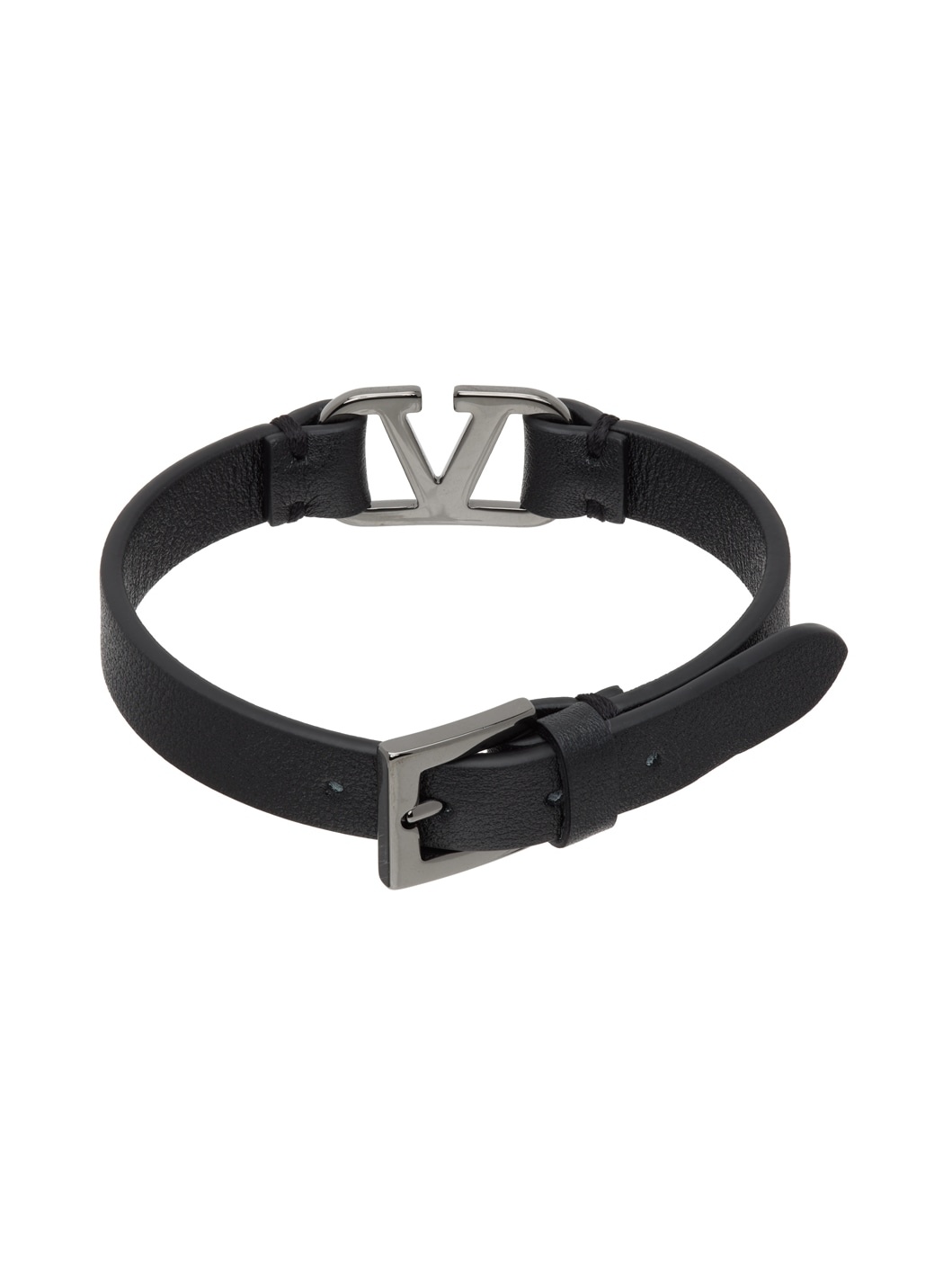 Black VLogo Signature Calfskin Bracelet - 2