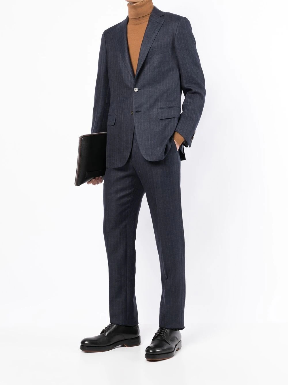 pinstripe single-breasted suit - 2