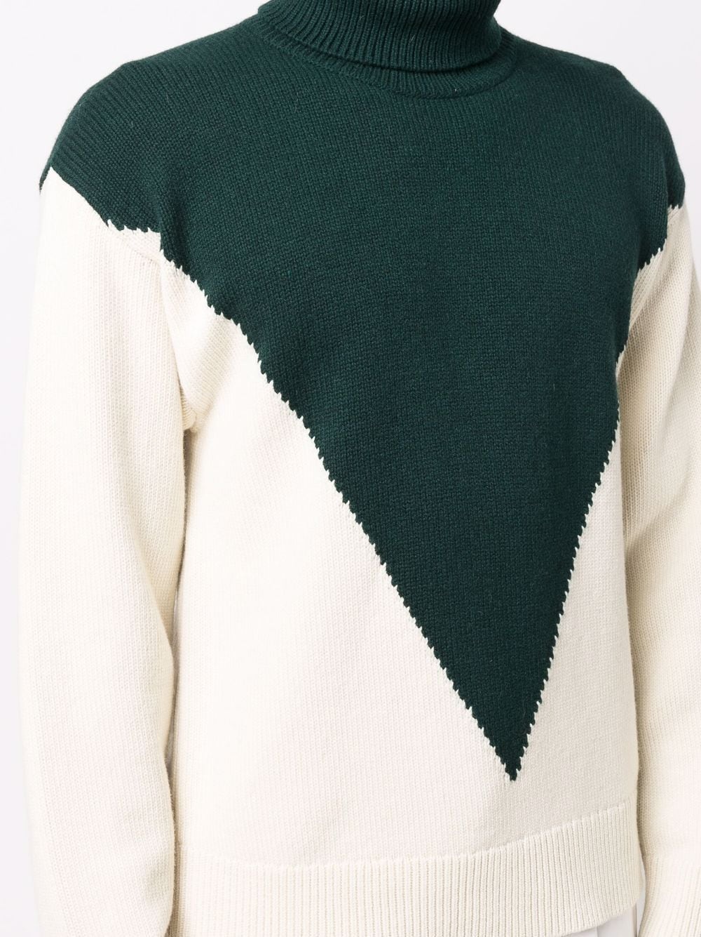 two-tone roll-neck jumper - 5