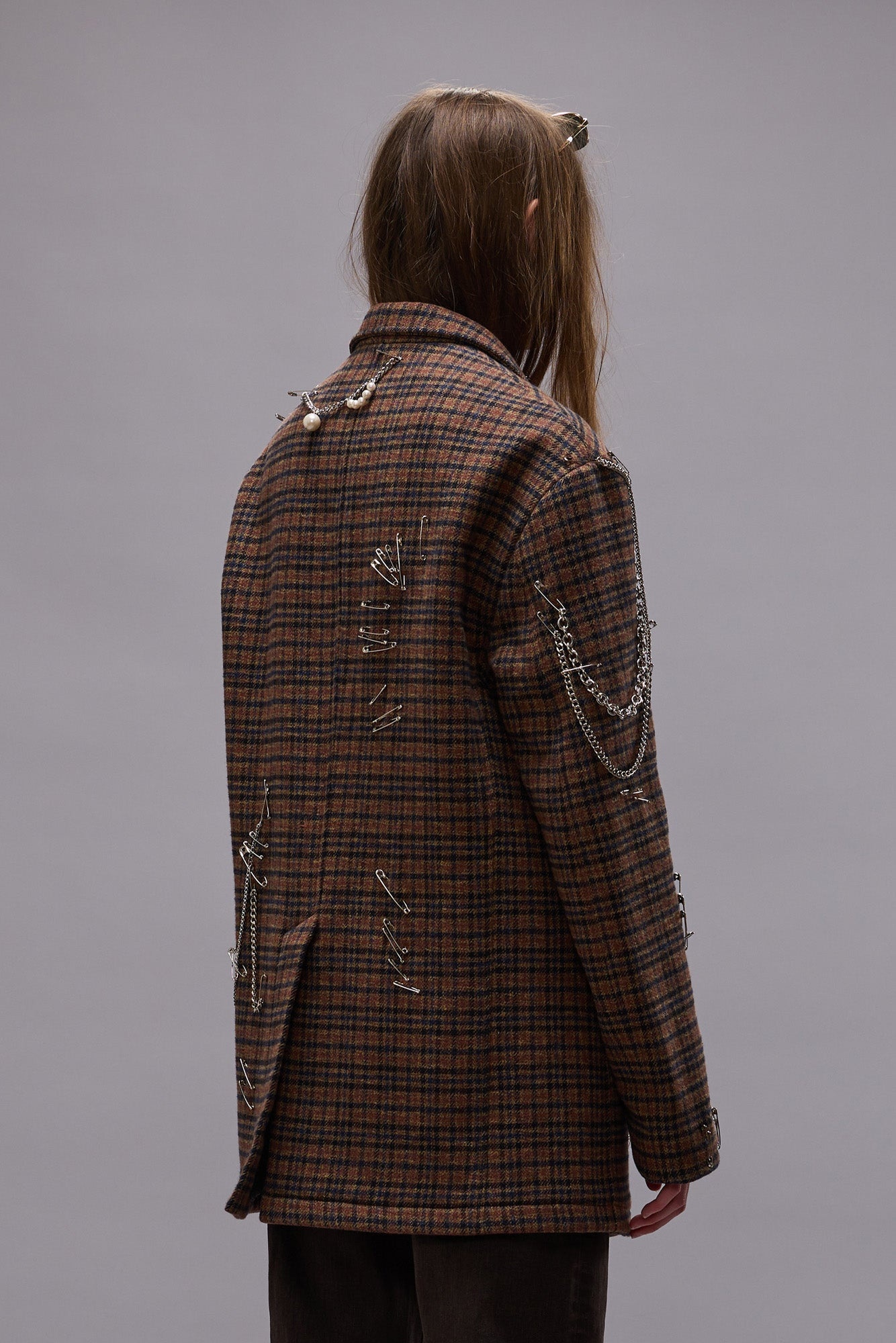 PINCUSHION BLAZER - BROWN PLAID - R13 - 6