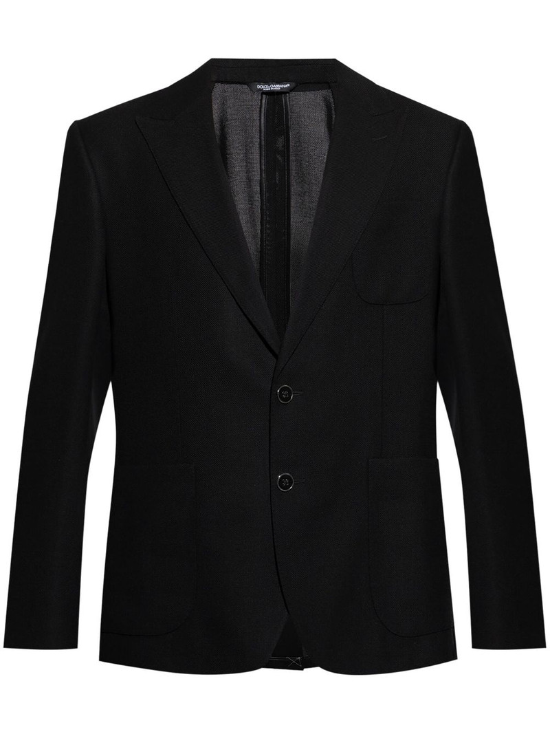wool single-breasted blazer 1