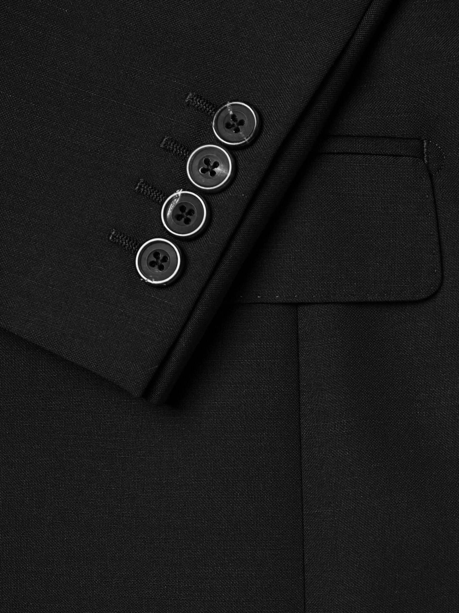 Wool and Mohair-Blend Suit Jacket Black - 4