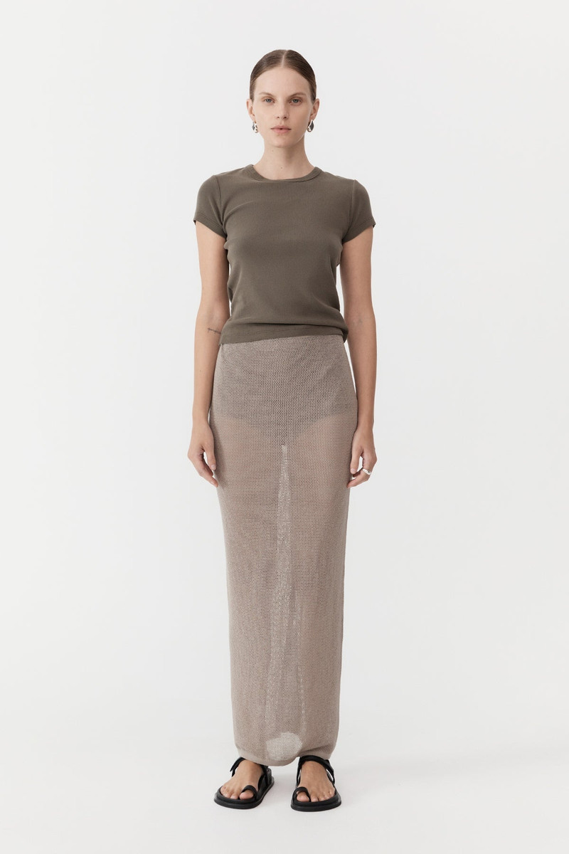 Mesh Maxi Skirt - Fog 2