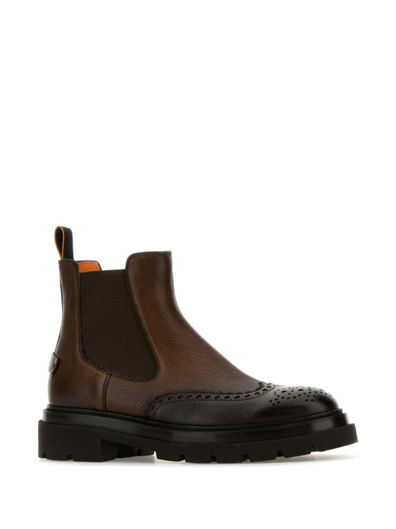Santoni brogue Chelsea boots outlook