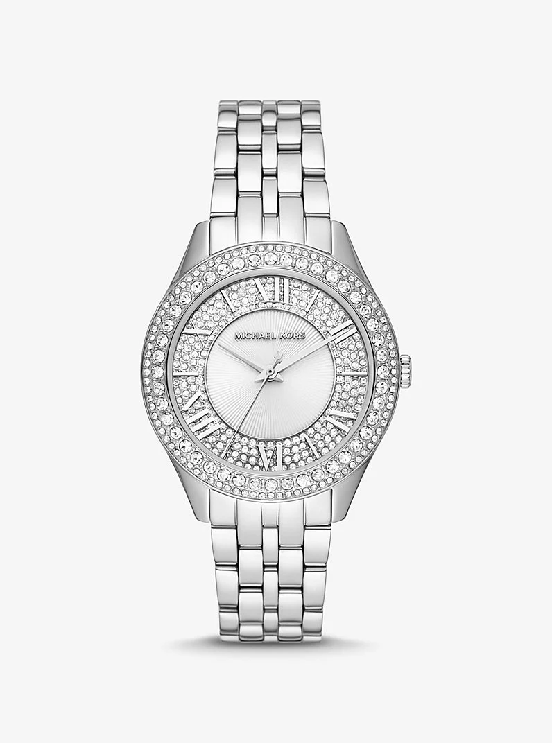 Harlowe Pavé Silver-Tone Watch - 1