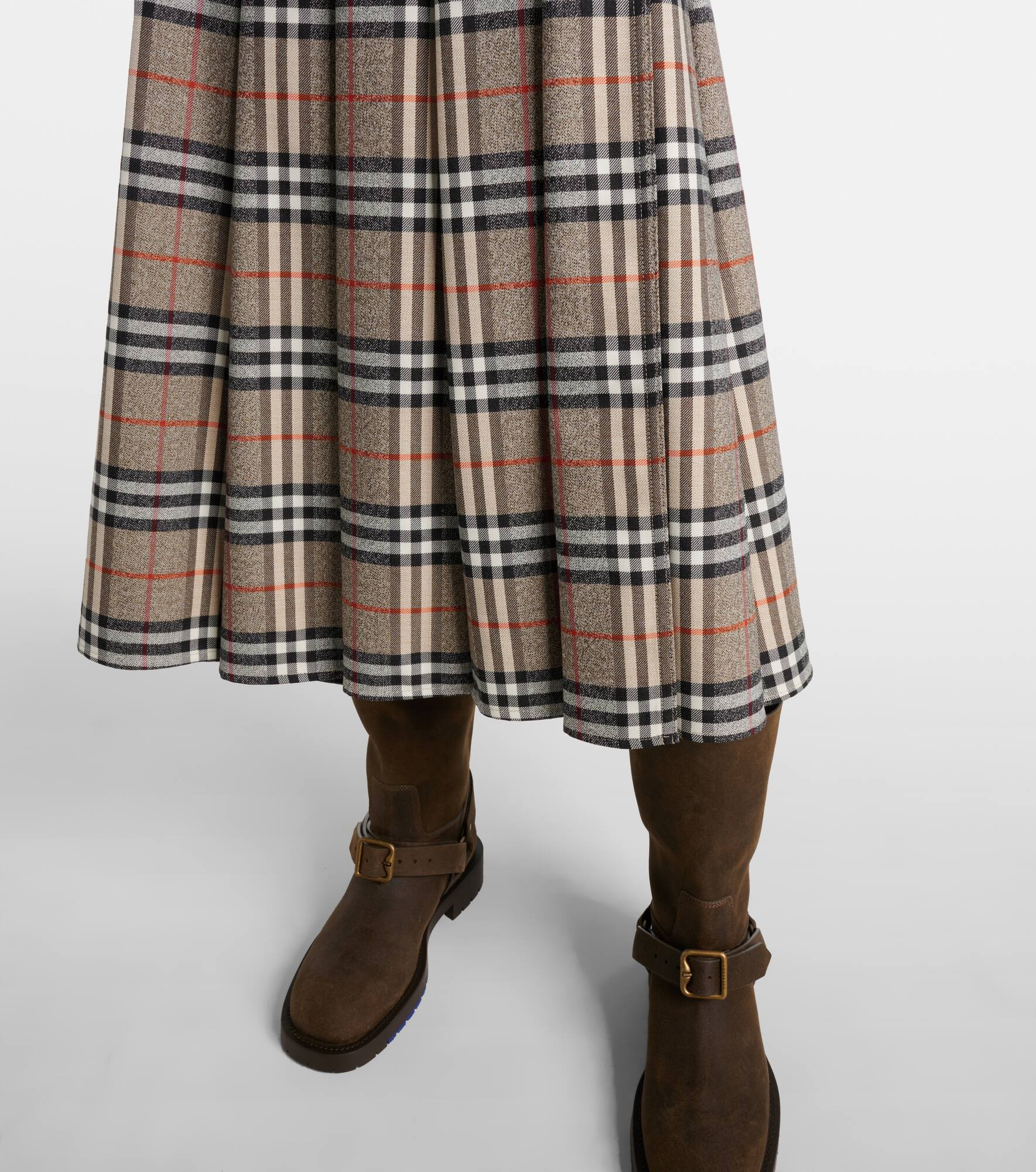 Burberry Check wool midi skirt - 5