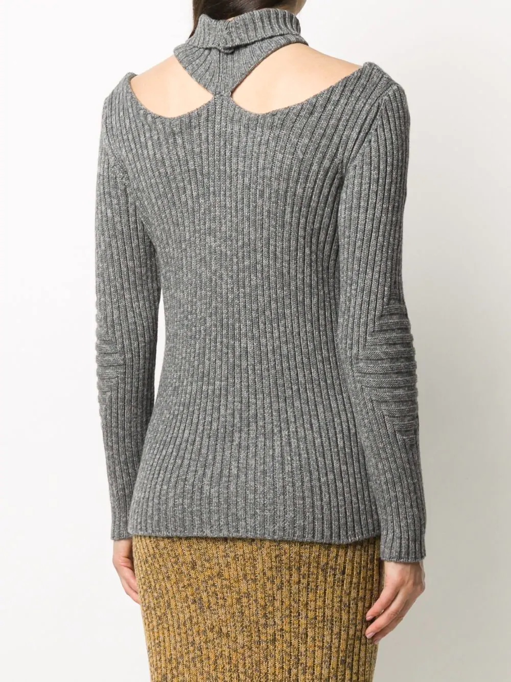 speckled cut-out jumper - 4