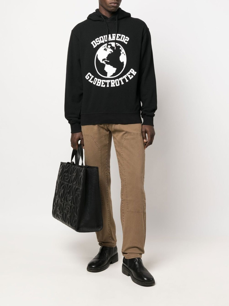 Dsquared2 Globetrotter logo-print hoodie outlook