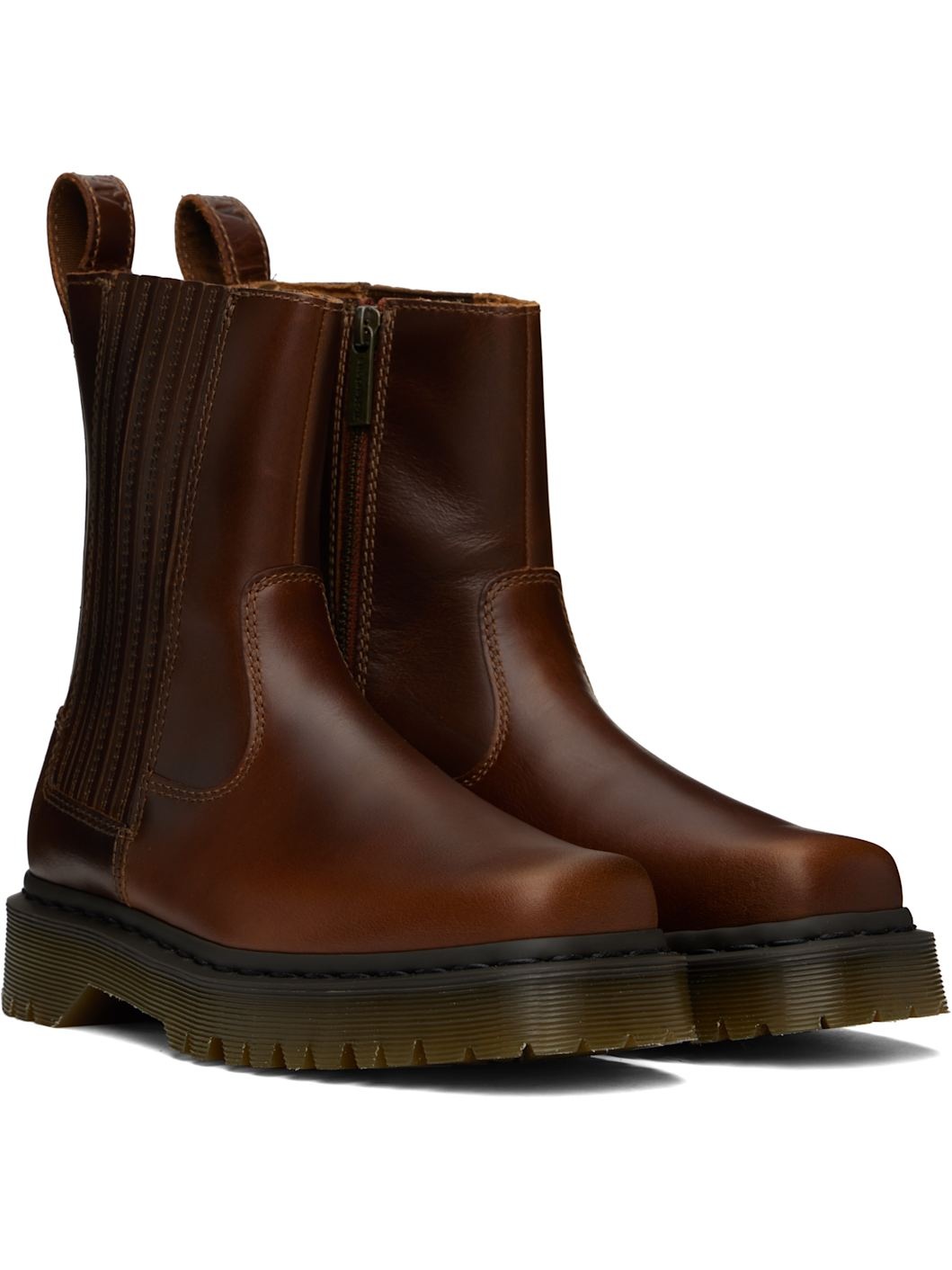 Brown Amaaya Lo Leather Boots - 4