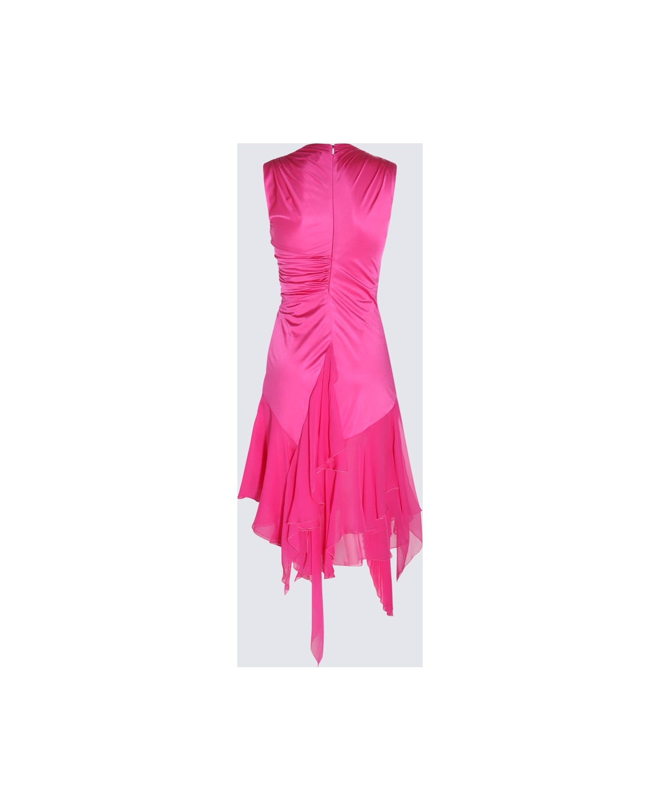 Glossy Pink Viscose Dress - 2