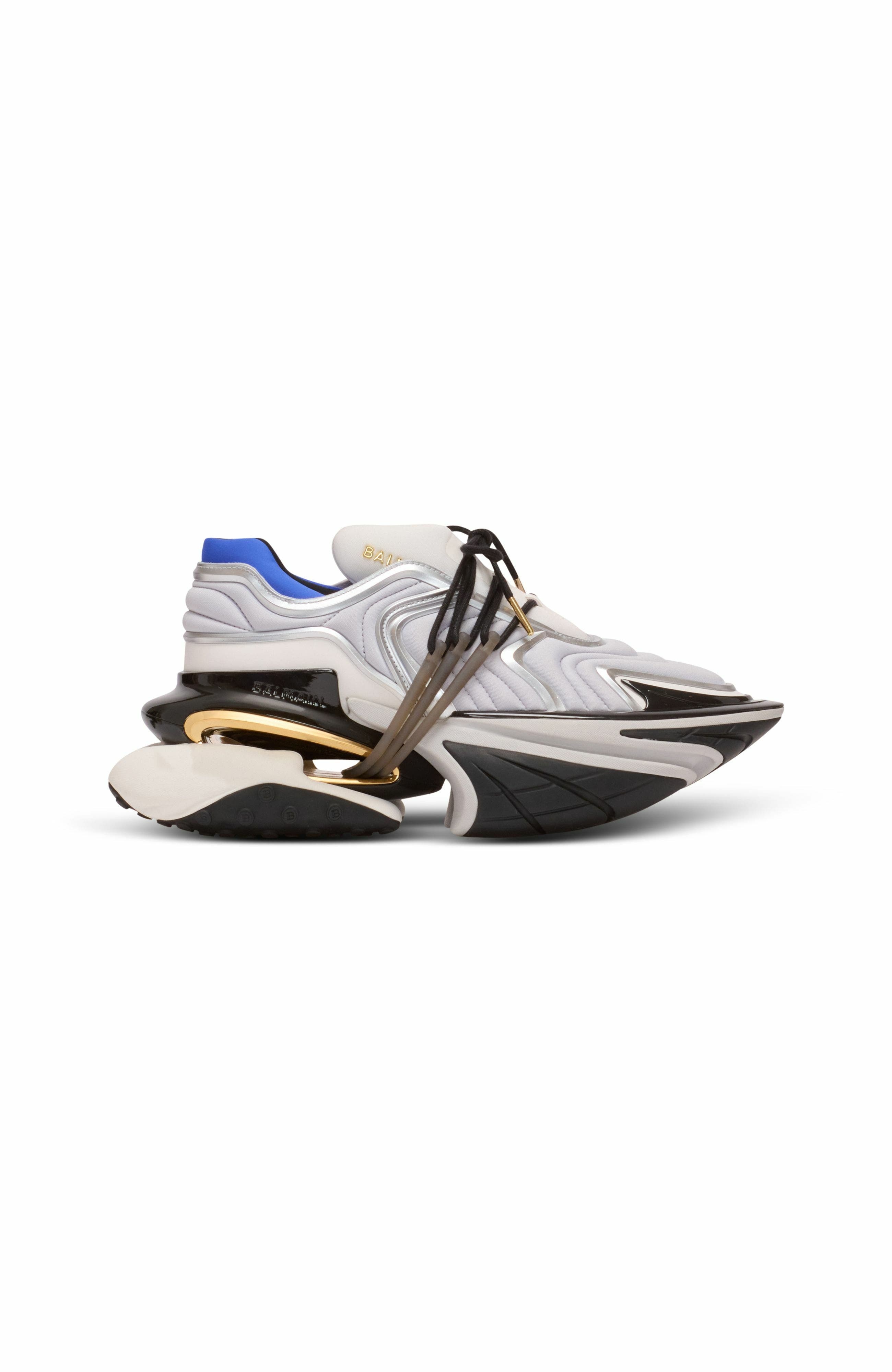 Balmain Unicorn Wave trainers in neoprene in Grey at Nordstrom - 4