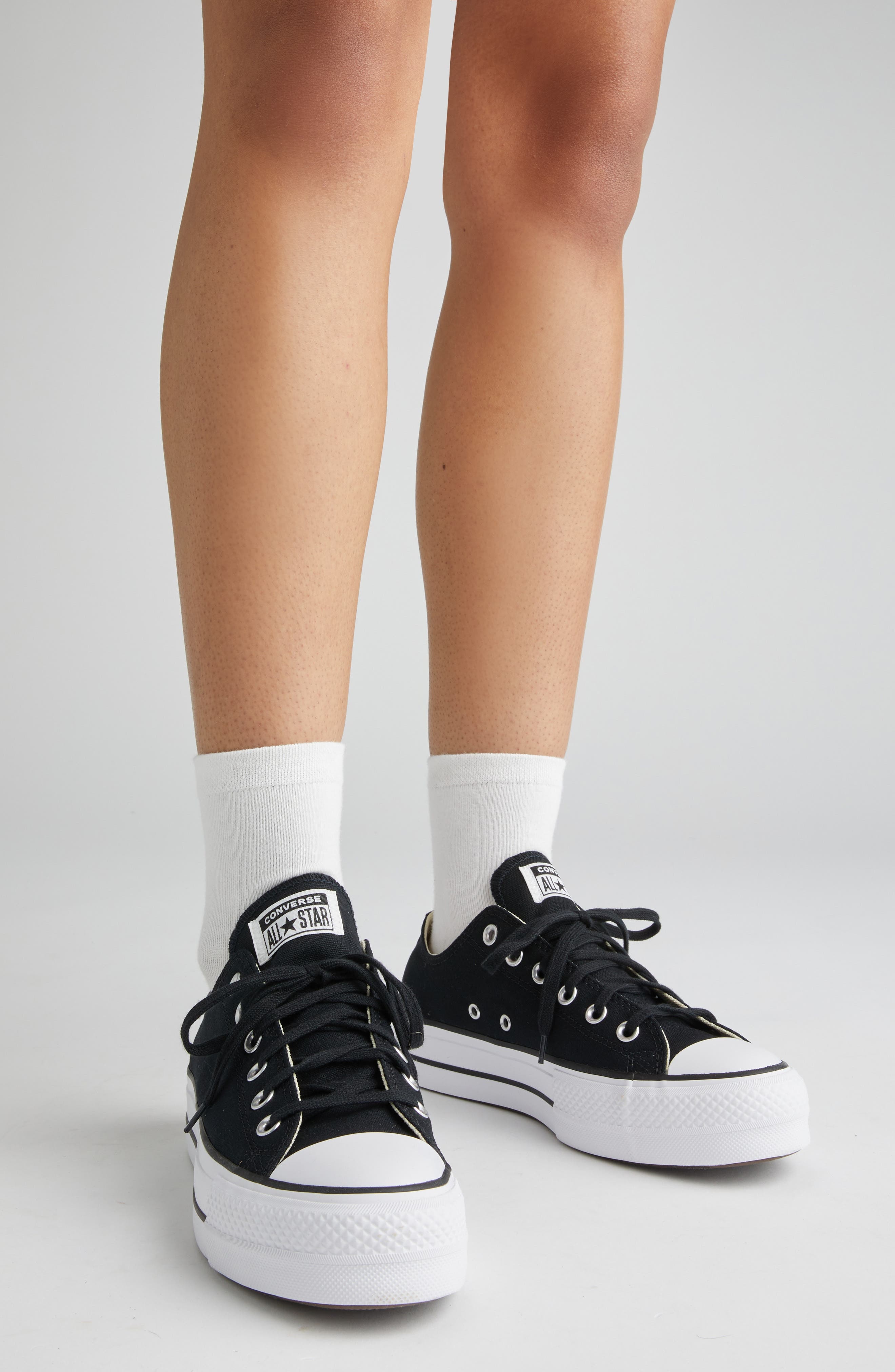 Converse Chuck Taylor® All Star® Platform Sneaker in Black/white/white at Nordstrom - 7