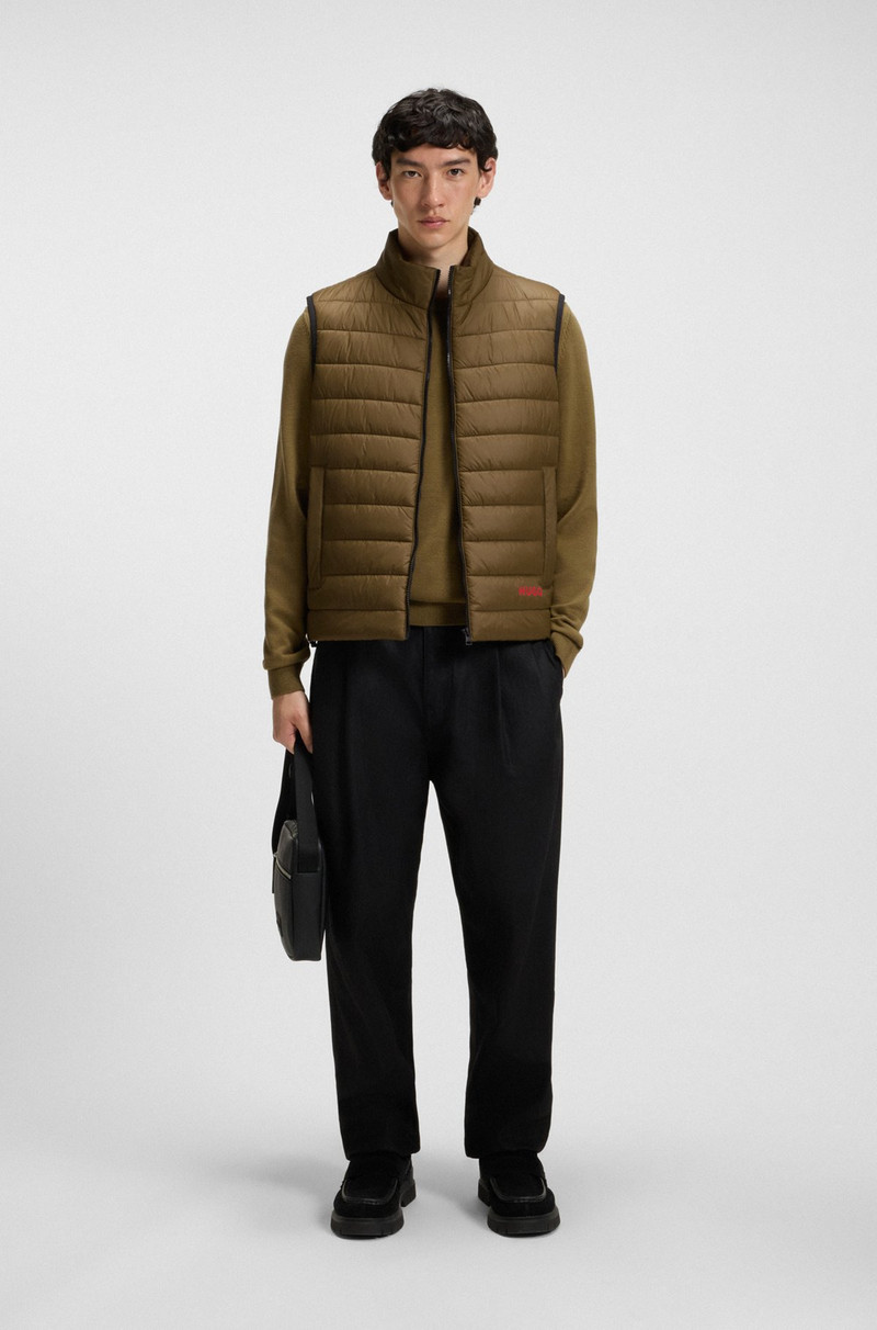 HUGO WATER-REPELLENT GILET WITH LOGO PRINT outlook