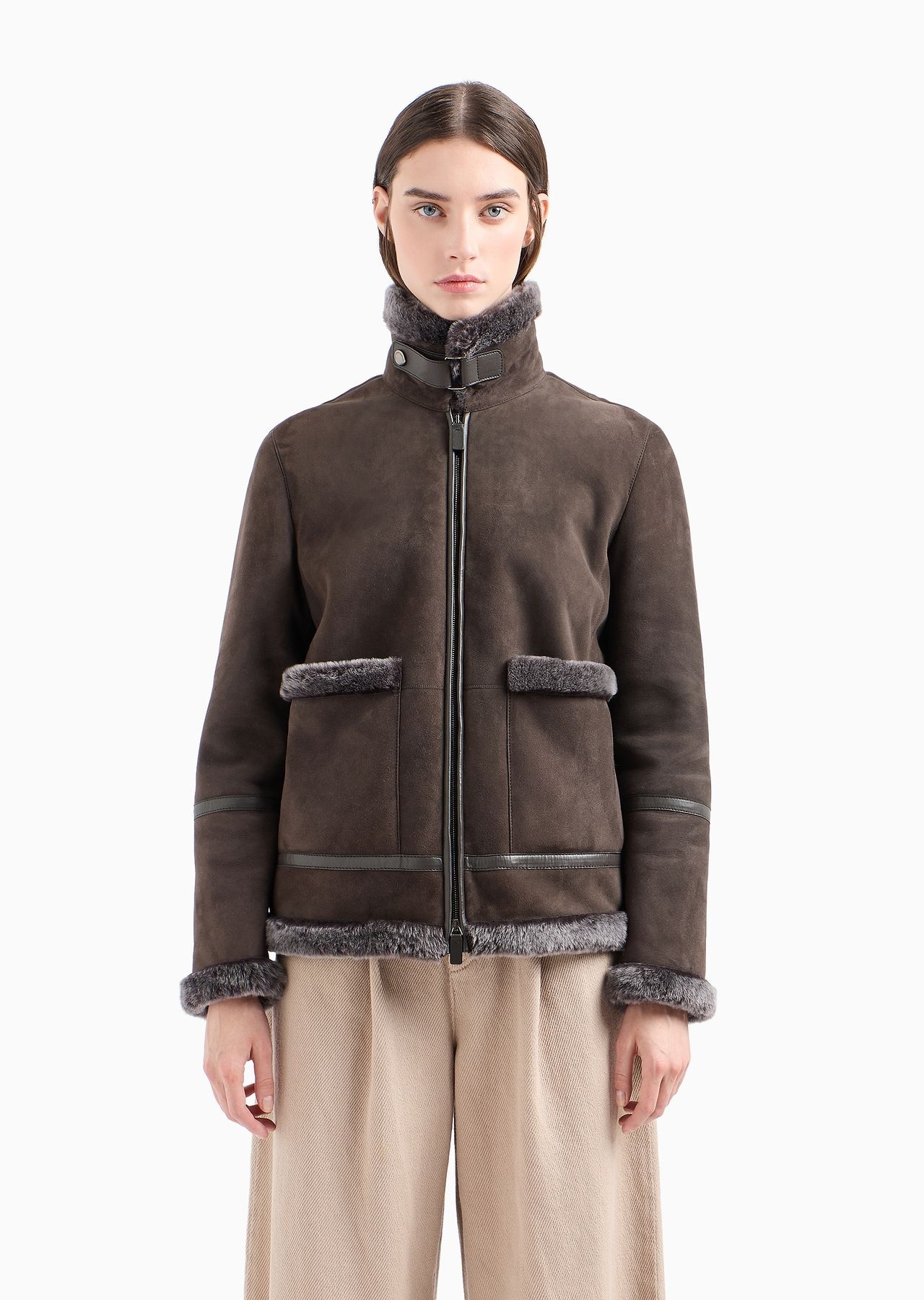 Icon relaxed-fit Spanish Merino lambskin suede shearling coat - 2
