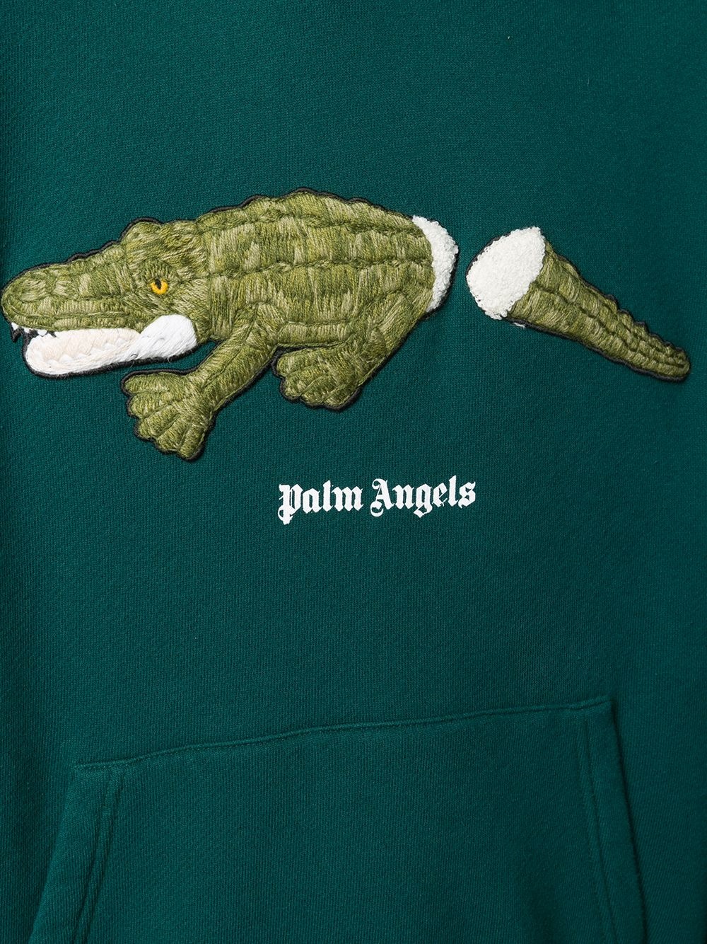 crocodile embroidered hoodie - 5