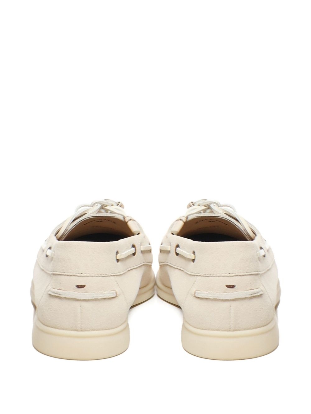 leather lace-up boat shoes - 3