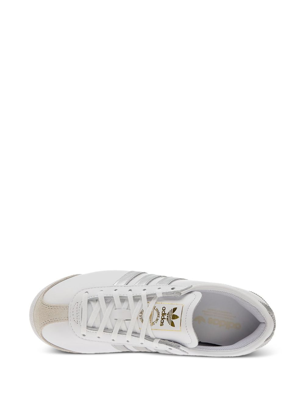 Italia 70s leather silver-stripe sneakers - 4