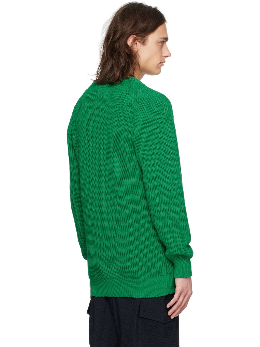 Green Easy Knit Sweater - 3