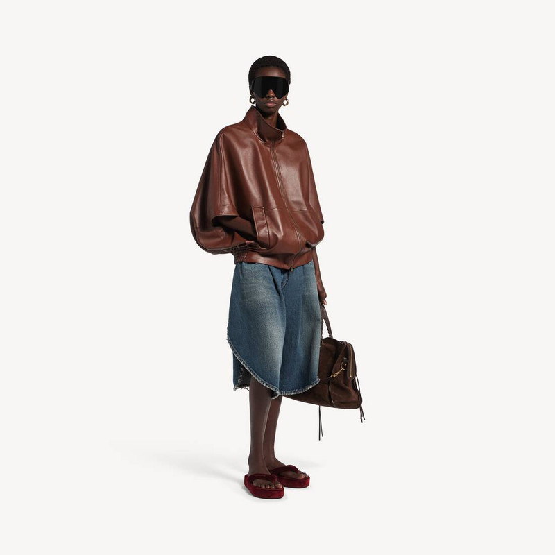 BALENCIAGA Women's Tulip Bermuda in Dark Ocean outlook