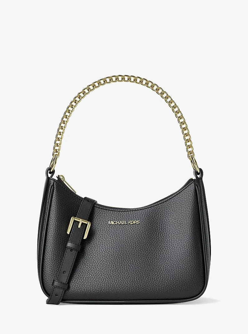 Jet Set Large Pebbled Leather Convertible Crossbody Bag - 1