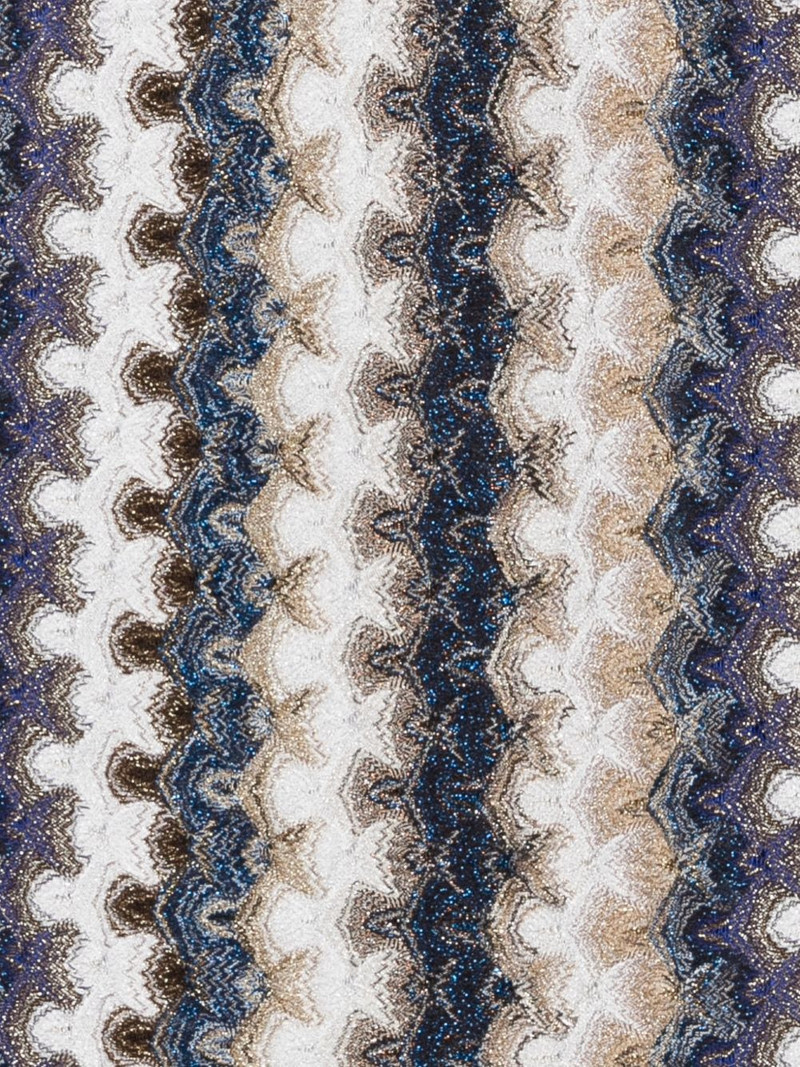 Missoni zigzag-knit fringed scarf outlook