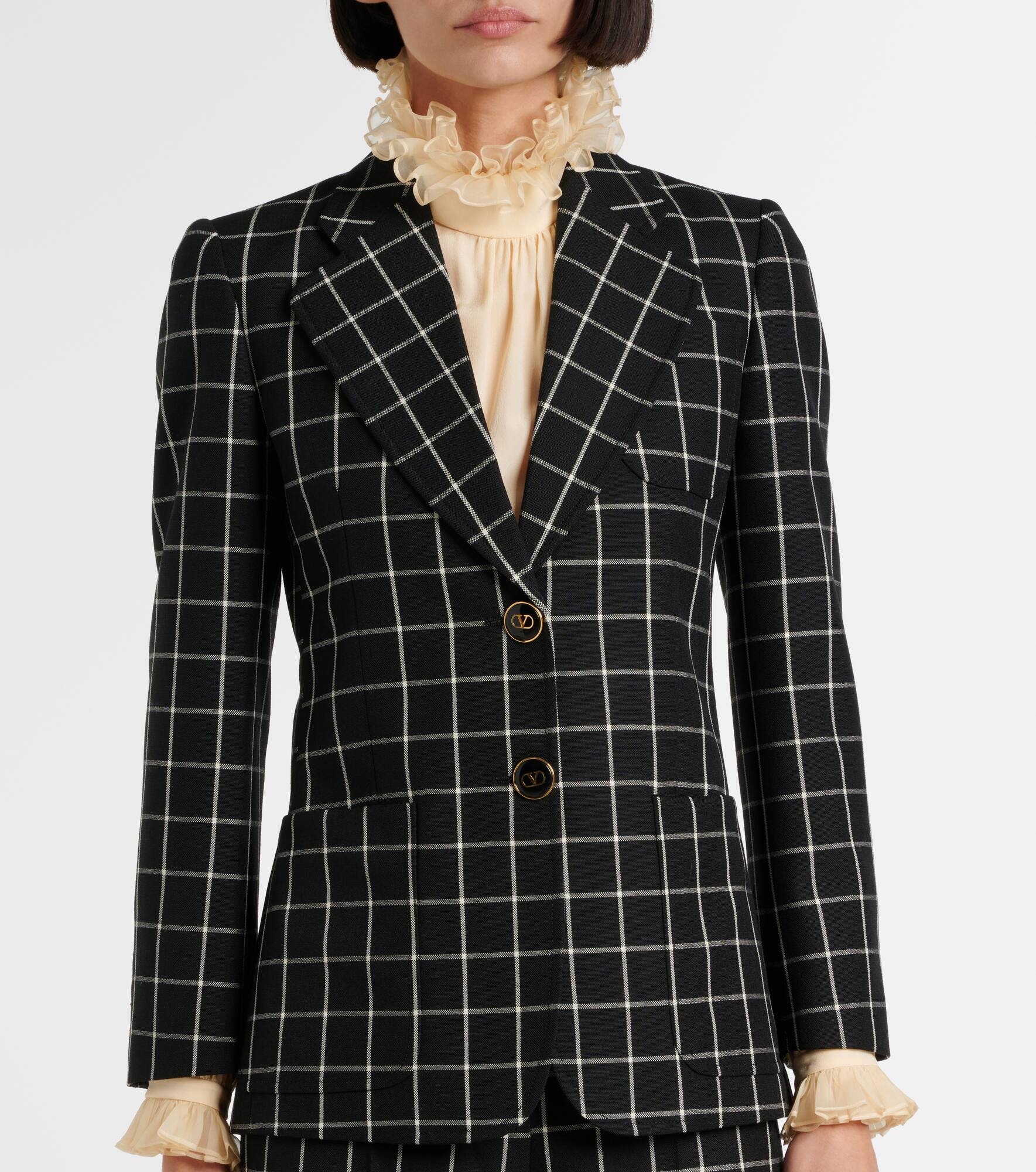 Checked wool jacket - 6