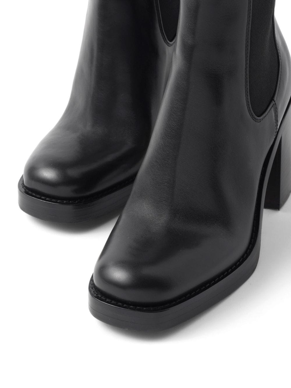 brushed leather 85mm ankle boots - 5