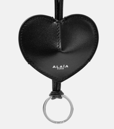 Alaïa Le Coeur leather bag charm outlook