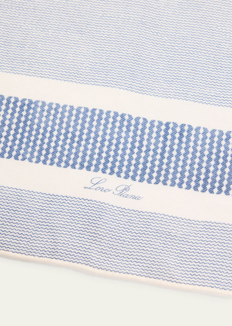 Loro Piana Men's Marea Silk and Linen Foulard outlook