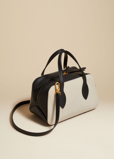 KHAITE The Small Maeve Crossbody Bag in Natural and Black Leather outlook