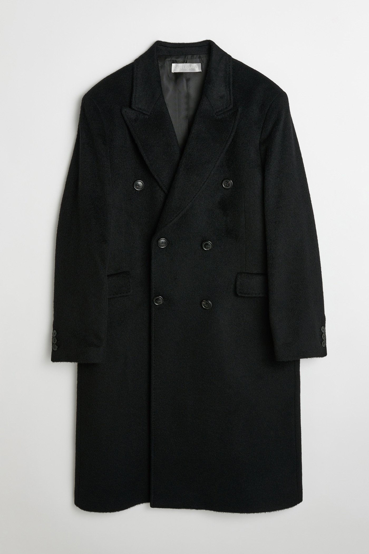 Whale Coat Black Hairy Wool - 1