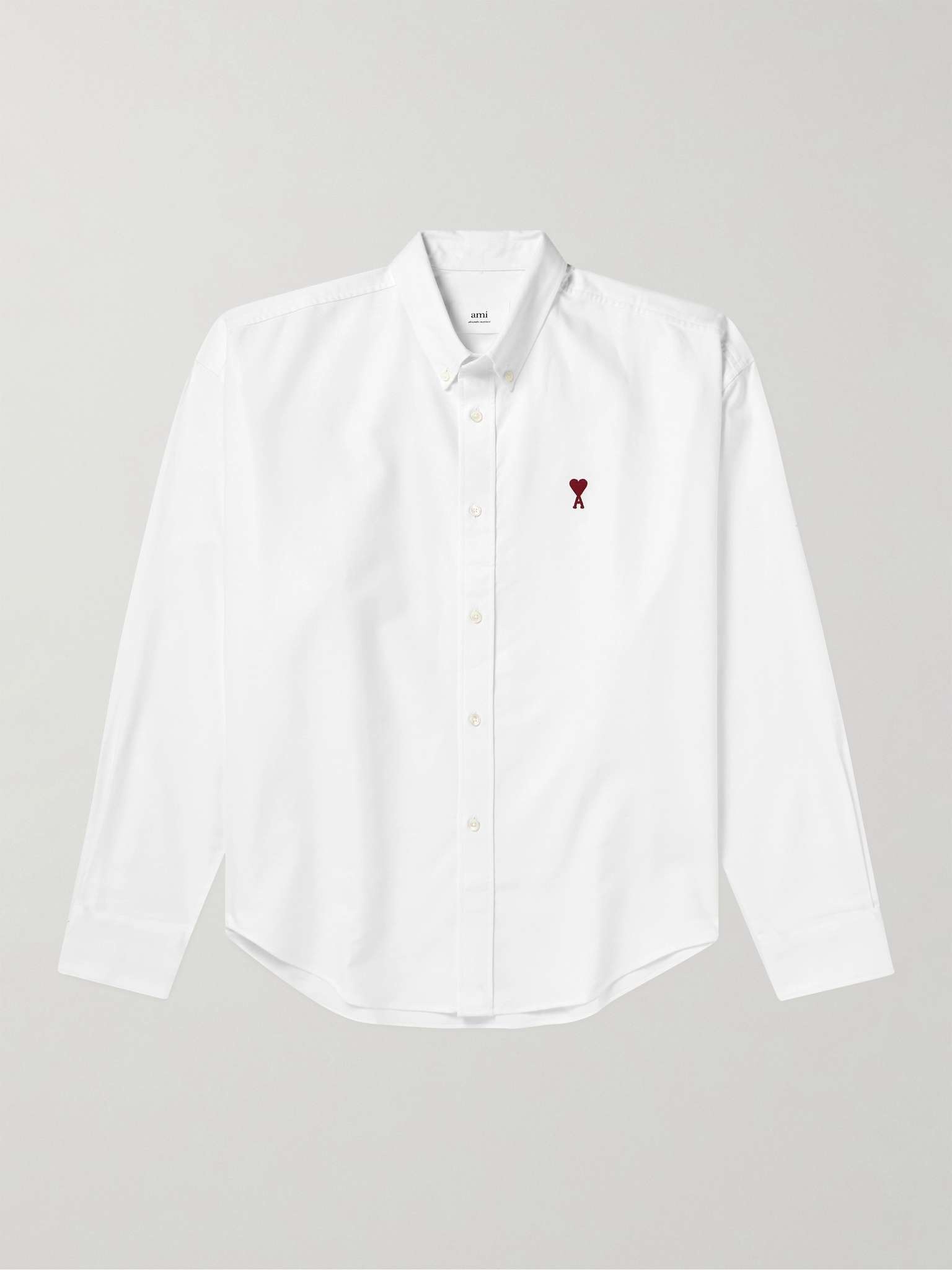 Button-Down Collar Logo-Embroidered Cotton Oxford Shirt - 1