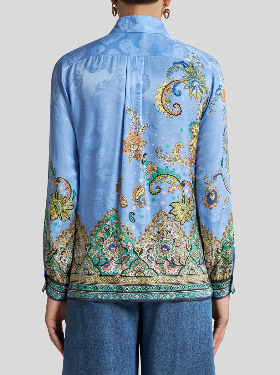 ROSE JACQUARD AND FLORAL PAISLEY SHIRT - 4
