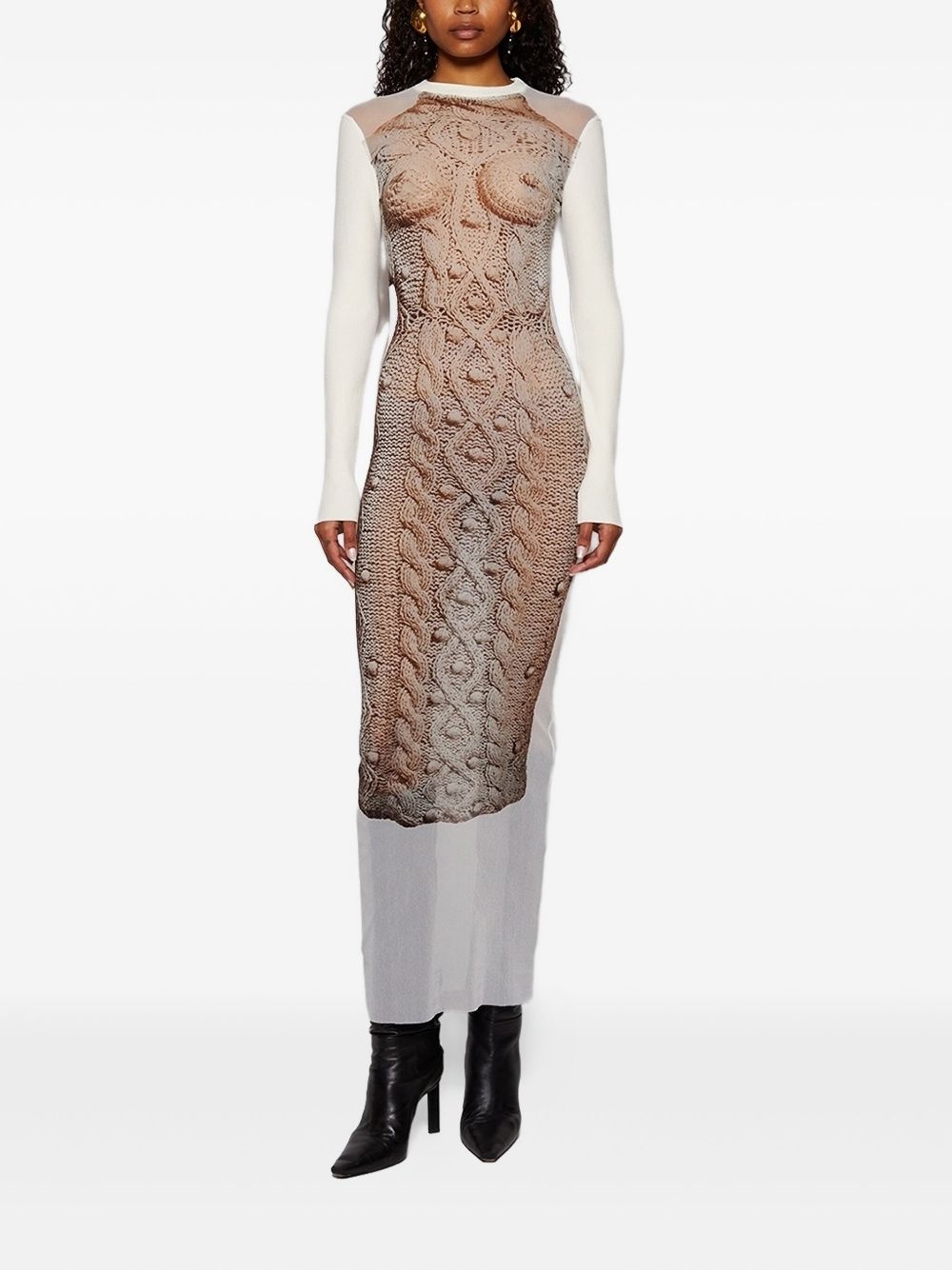 Madonna-knit mesh dress - 2