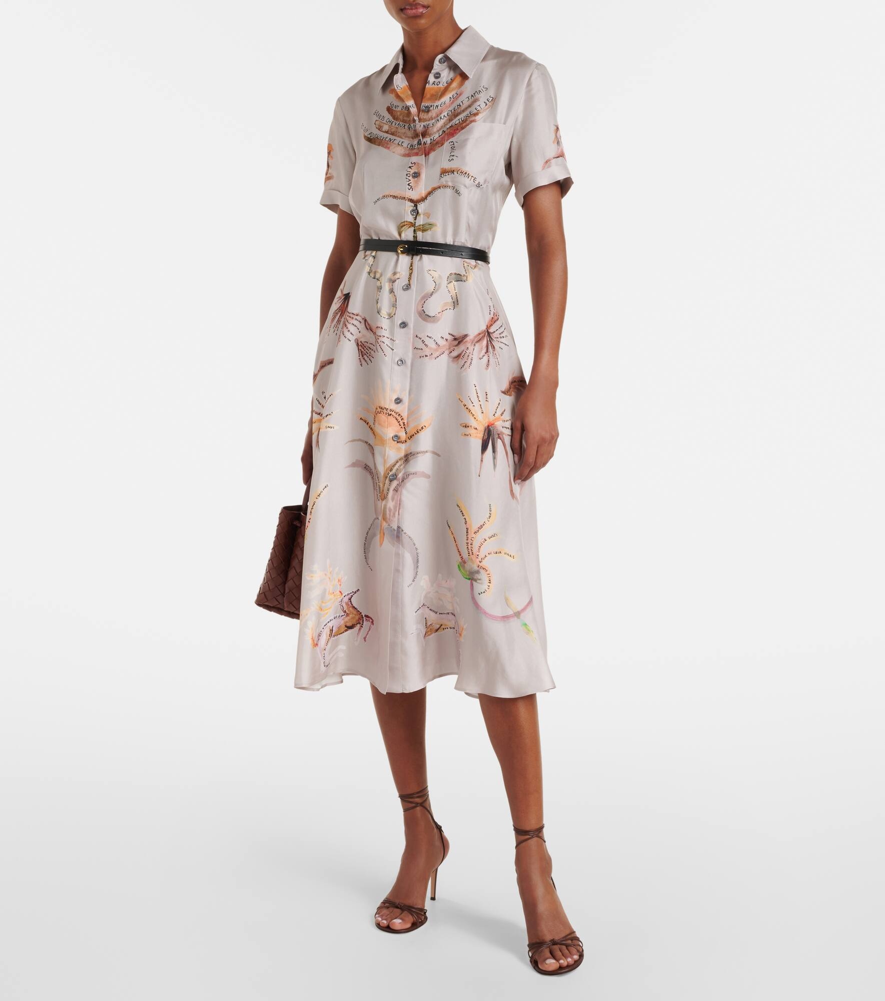 Kiera printed silk shirt dress - 2