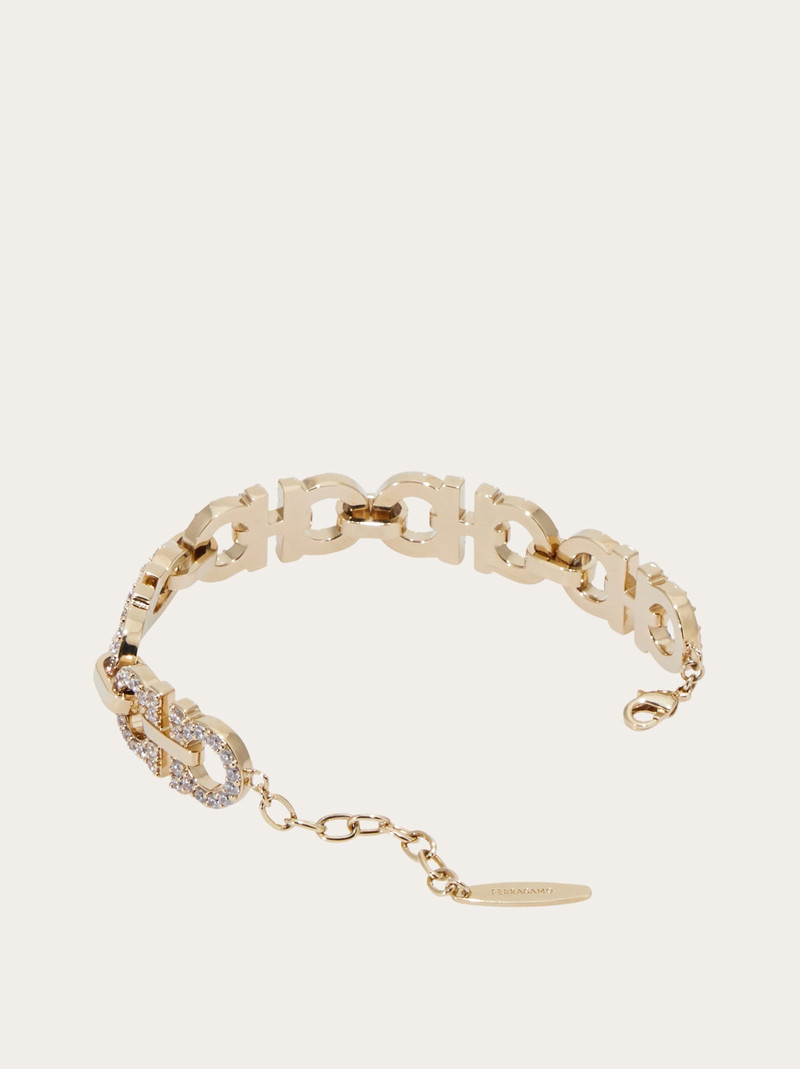 Crystal embellished Gancini bracelet 4
