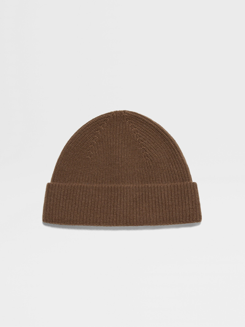 BROWN OASI CASHMERE BEANIE 1