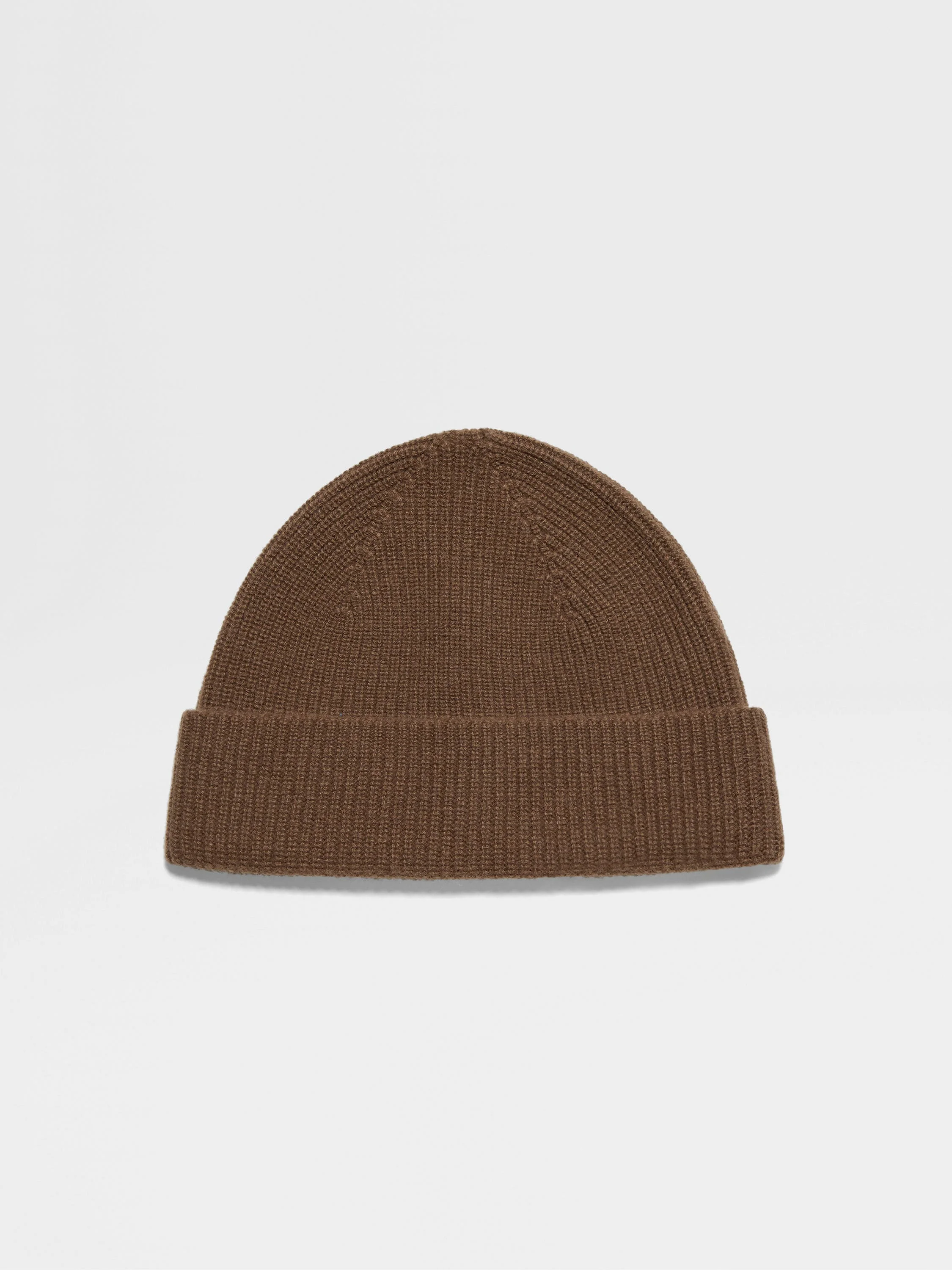 BROWN OASI CASHMERE BEANIE - 1