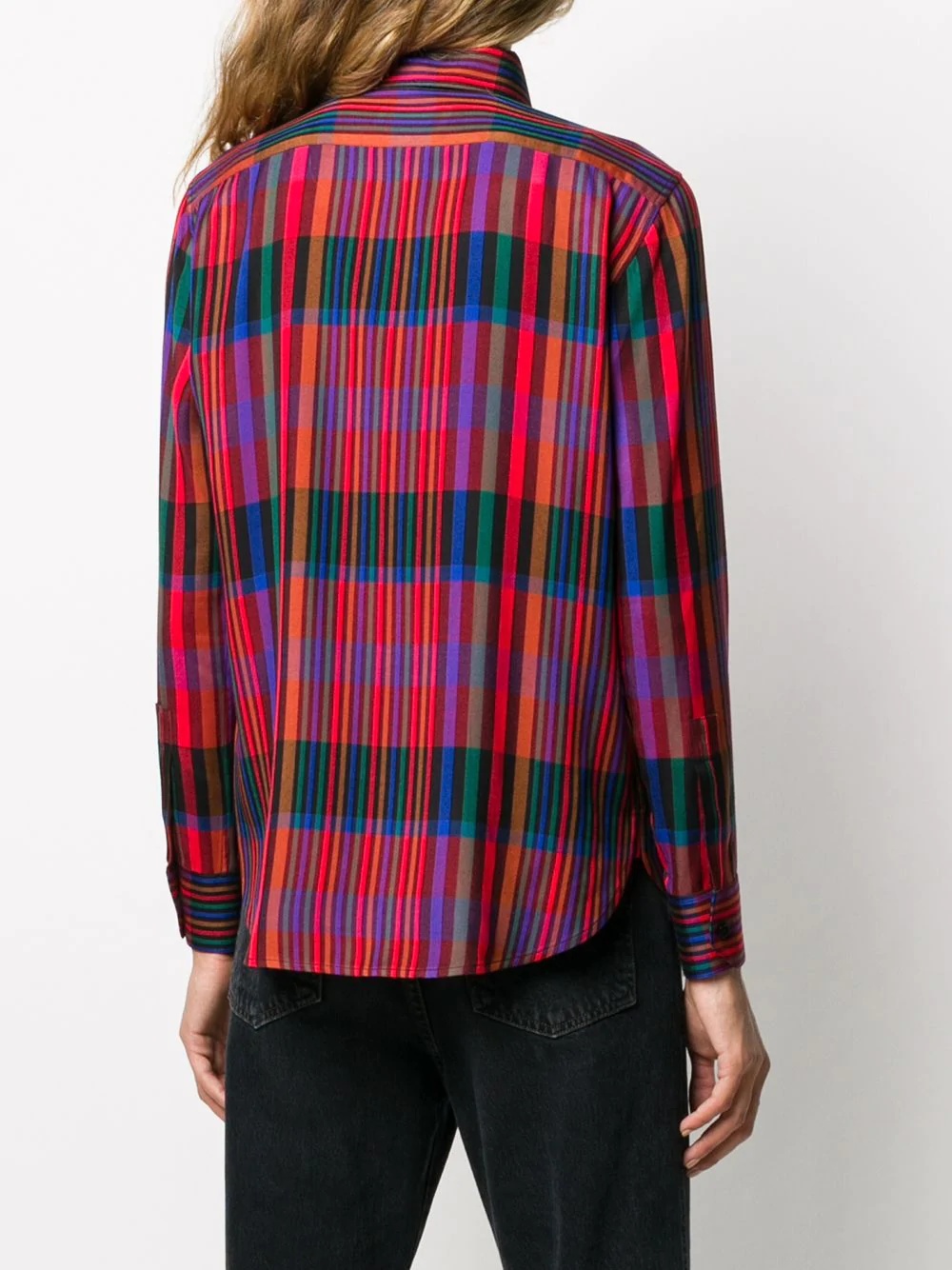 tartan check buttoned shirt - 4