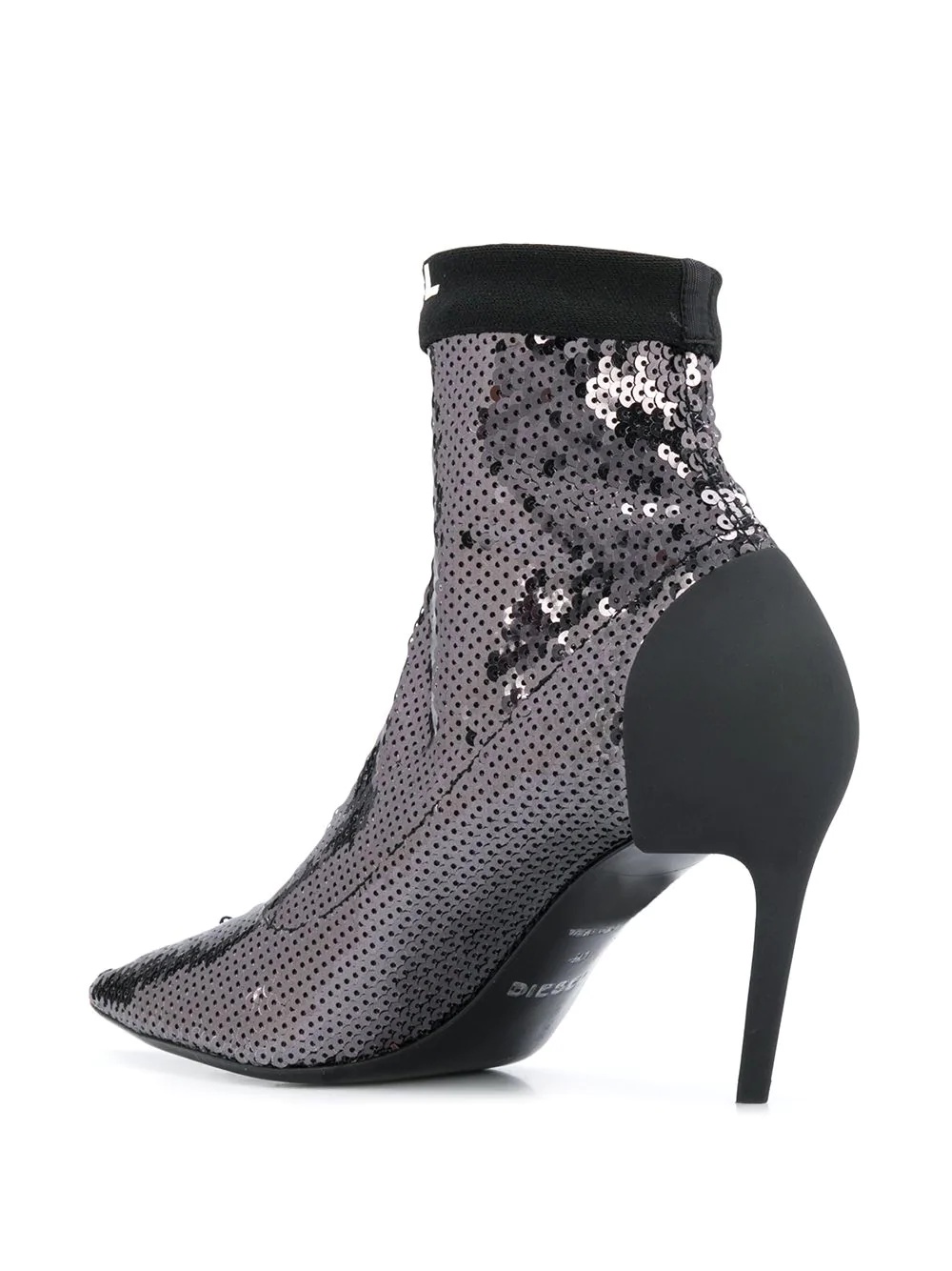 Sequined mid-heel sock boots - 3