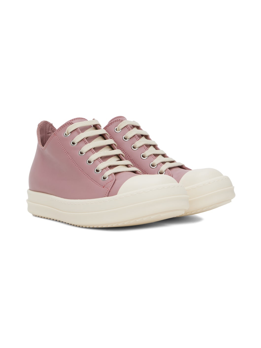 Pink Washed Calf Sneakers - 4