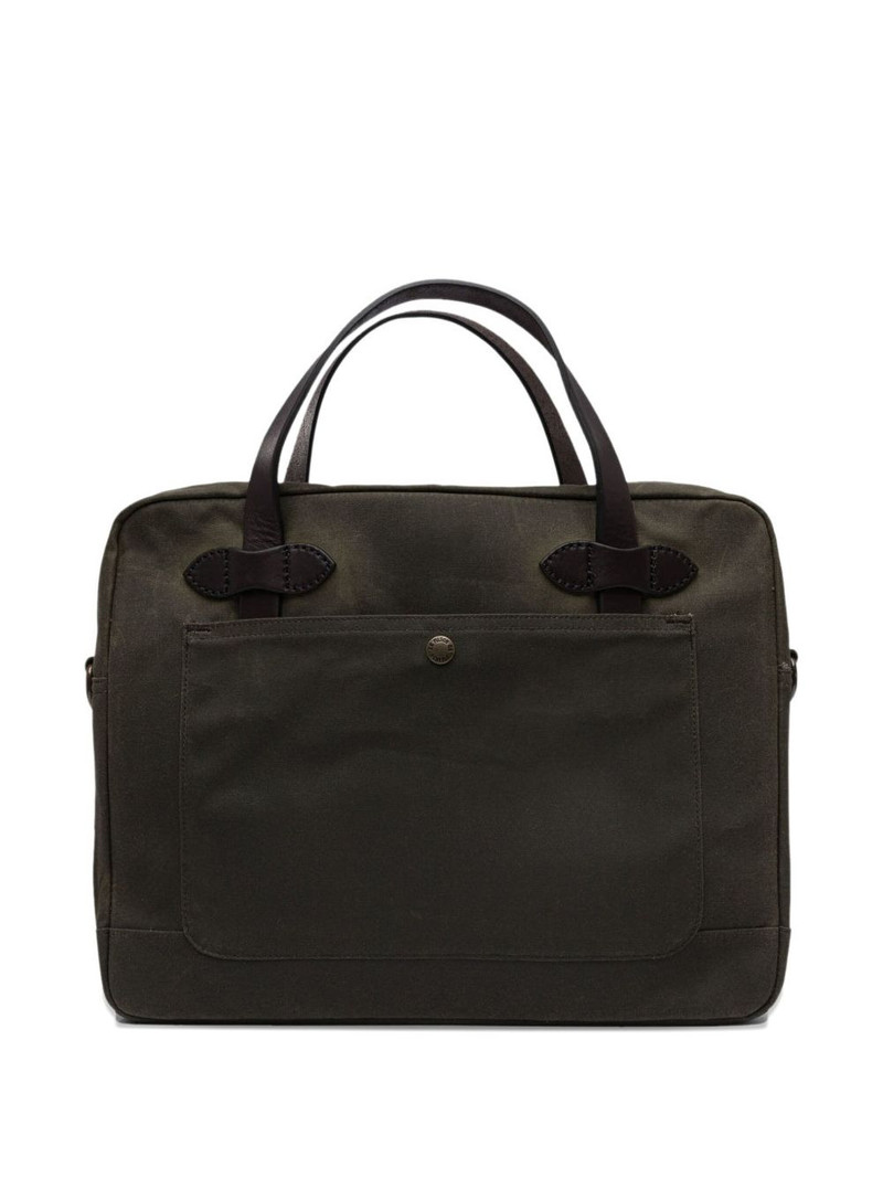 FILSON logo-patch cotton shoulder bag outlook