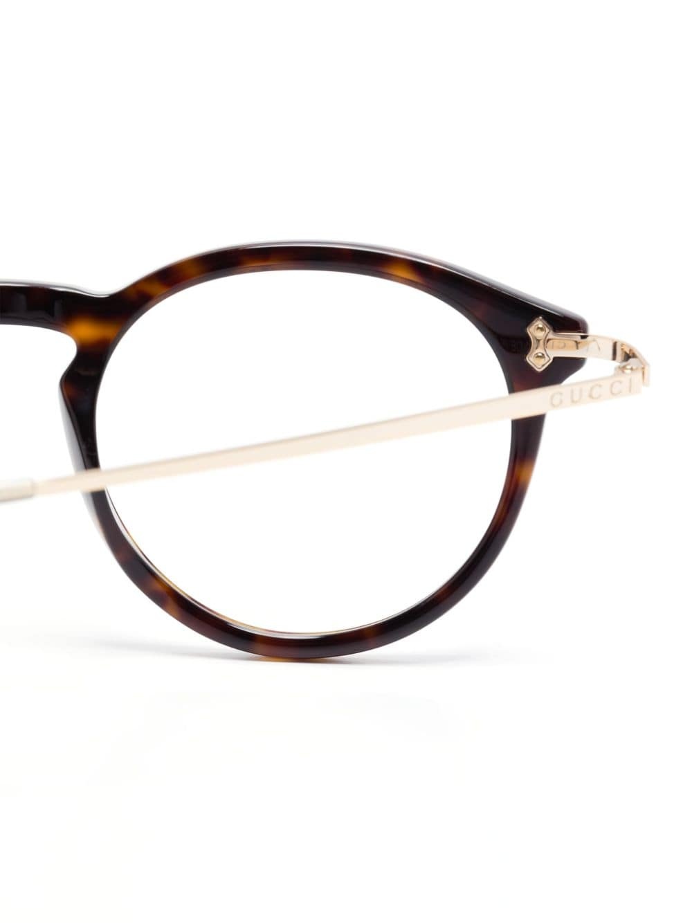 tortoiseshell-effect glasses - 3