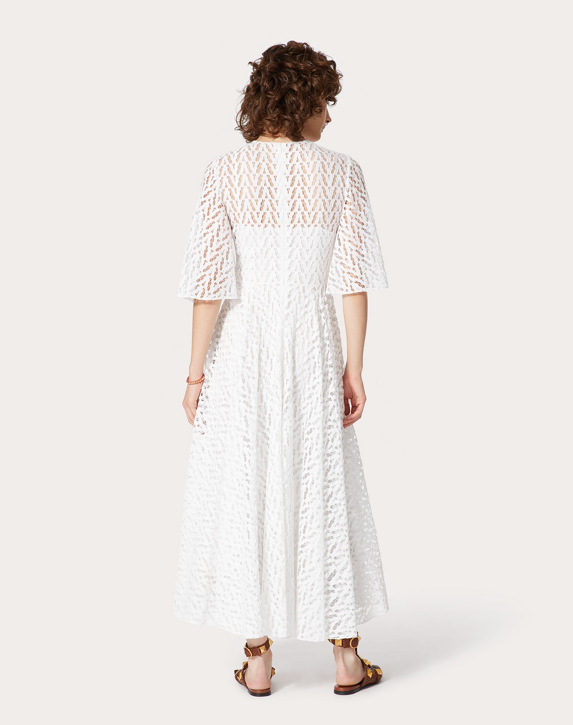 VALENTINO OPTICAL HEAVY LACE DRESS - 4