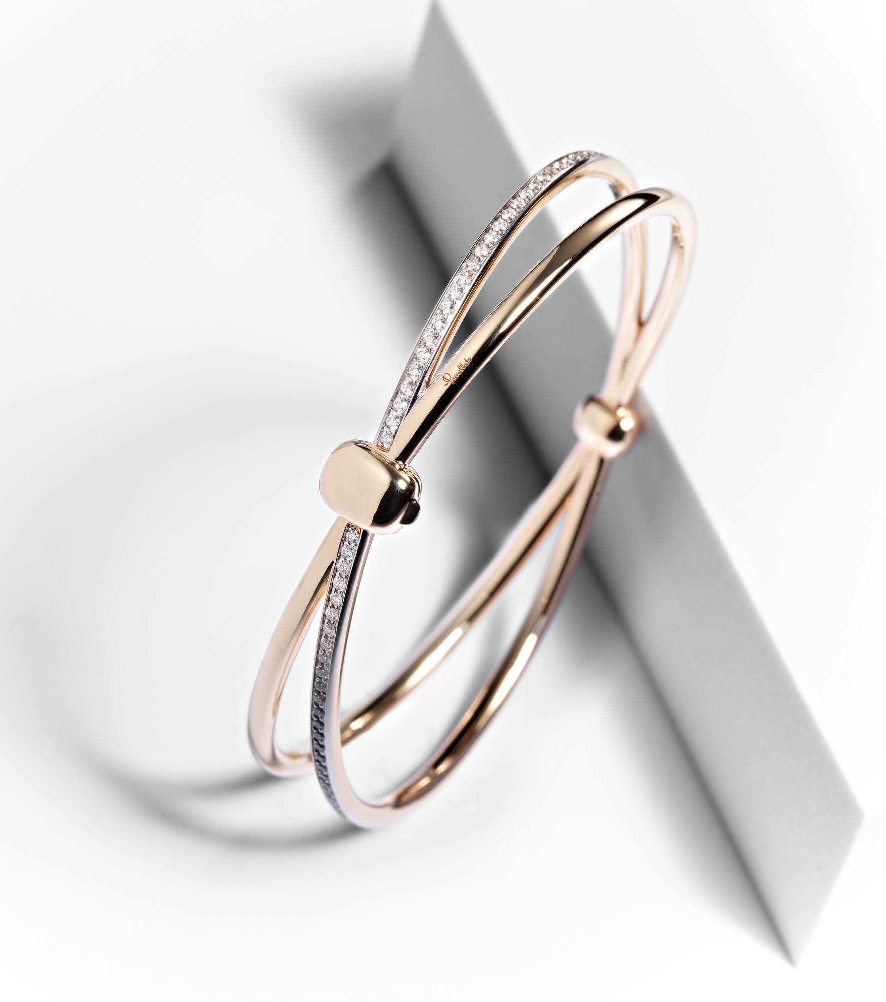 Pomellato Together 18kt rose gold bangle with white diamonds - 5