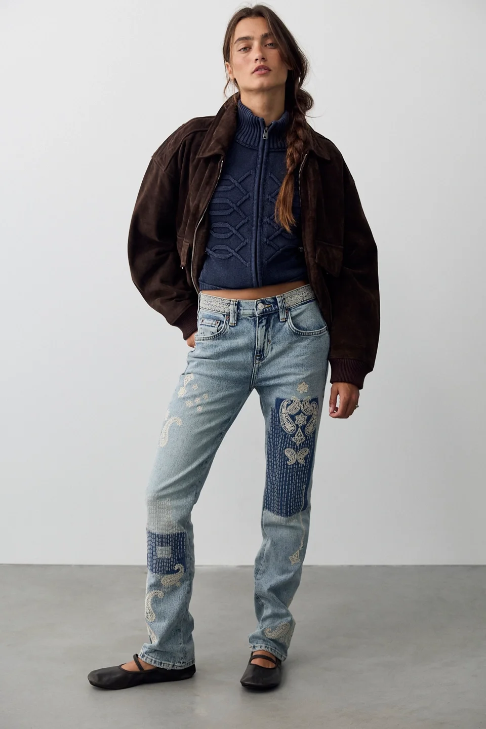 We The Free Nash Embroidered Jeans - 1